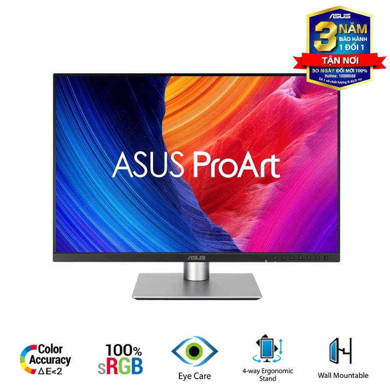 ASUS ProArt PA248QFV (PA248QV Gen2) Professional Monitor - 24.1 inch, 16:10, IPS, WUXGA (1920 x 1200), 100 Hz, 350 cd/m² 6 ASUS ProArt PA248QFV (PA248QV Gen2) Professional Monitor - 24.1 inch, 16:10, IPS, WUXGA (1920 x 1200), 100 Hz, 350 cd/m² - Ảnh 6