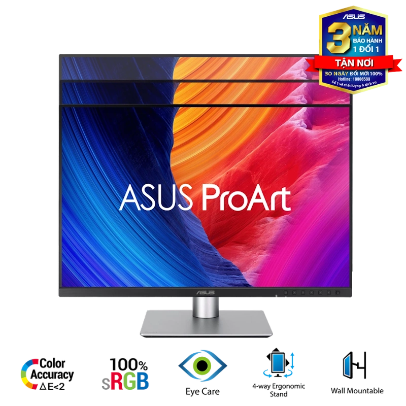 ASUS ProArt PA248QFV (PA248QV Gen2) Professional Monitor - 24.1 inch, 16:10, IPS, WUXGA (1920 x 1200), 100 Hz, 350 cd/m² 7 ASUS ProArt PA248QFV (PA248QV Gen2) Professional Monitor - 24.1 inch, 16:10, IPS, WUXGA (1920 x 1200), 100 Hz, 350 cd/m² - Ảnh 7
