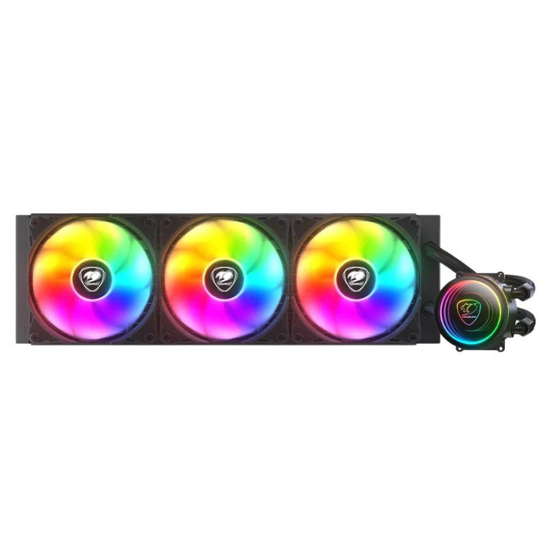 Cougar POSEIDON ELITE ARGB 360 AIO Liquid CPU Cooler - Black, 3x 120mm ARGB Fans
