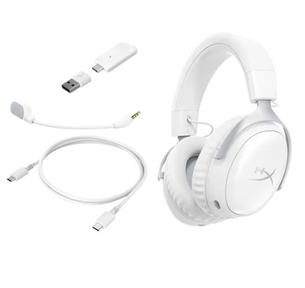 HyperX Cloud III S Wireless White (AX6G1AA) Gaming Headset 8 HyperX Cloud III S Wireless White (AX6G1AA) Gaming Headset - Ảnh 8