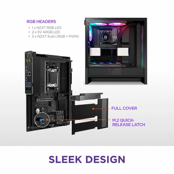 NZXT N7 B850 Black ATX Gaming Wi-Fi (N7-B850-B1) Mainboard 7 NZXT N7 B850 Black ATX Gaming Wi-Fi (N7-B850-B1) Mainboard - Ảnh 7