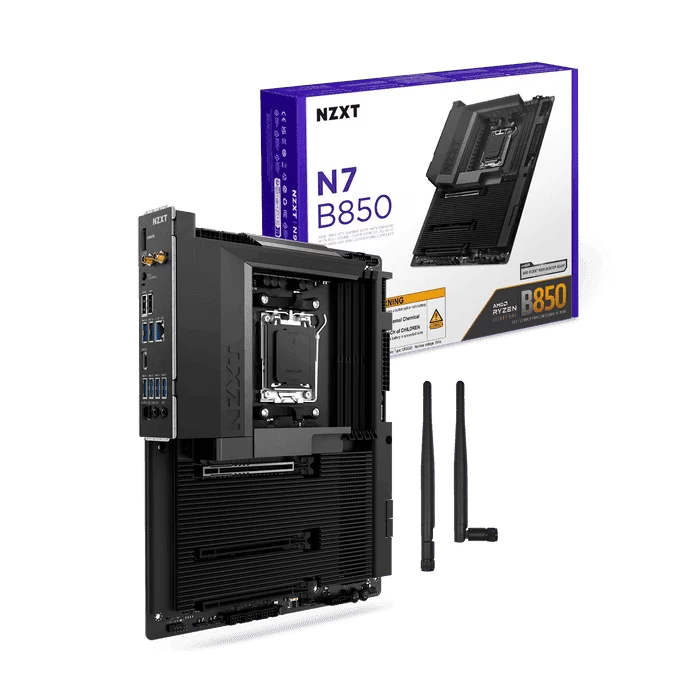 NZXT N7 B850 Black ATX Gaming Wi-Fi (N7-B850-B1) Mainboard 2 NZXT N7 B850 Black ATX Gaming Wi-Fi (N7-B850-B1) Mainboard - Ảnh 2