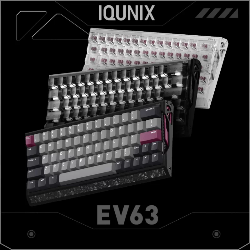 IQUNIX EV63 Hall Effect Magnetic Jade Pro Switch Gaming Keyboard - RGB Custom 8kHz Polling Rate 0.01mm RT Aluminum Shell 1 IQUNIX EV63 Hall Effect Magnetic Jade Pro Switch Gaming Keyboard - RGB Custom 8kHz Polling Rate 0.01mm RT Aluminum Shell