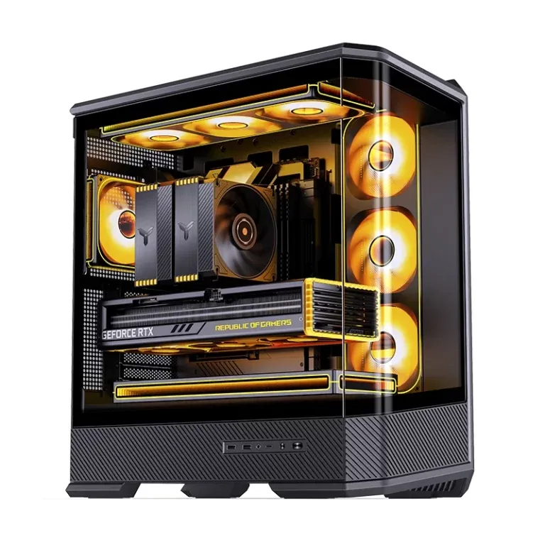 Jonsbo D400 Black Case - ATX, Curved Glass Design, Support BTF 3 Jonsbo D400 Black Case - ATX, Curved Glass Design, Support BTF - Ảnh 3