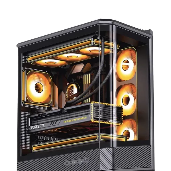 Jonsbo D400 Black Case - ATX, Curved Glass Design, Support BTF 4 Jonsbo D400 Black Case - ATX, Curved Glass Design, Support BTF - Ảnh 4