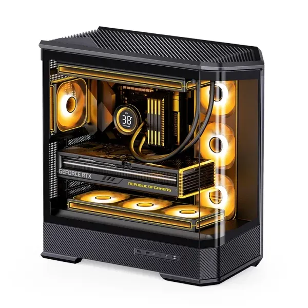 Jonsbo D400 Black Case - ATX, Curved Glass Design, Support BTF 5 Jonsbo D400 Black Case - ATX, Curved Glass Design, Support BTF - Ảnh 5