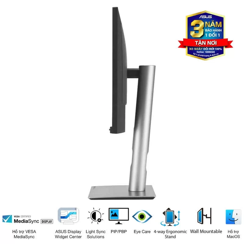 ASUS ProArt PA278QGV (PA278QV Gen2) Professional Monitor - 27 inch, IPS, WQHD (2560 x 1440), 100% sRGB, ΔE < 2, Calman Verified, ProArt Preset, ProArt Palette, Ergonomic Stand 11 ASUS ProArt PA278QGV (PA278QV Gen2) Professional Monitor - 27 inch, IPS, WQHD (2560 x 1440), 100% sRGB, ΔE < 2, Calman Verified, ProArt Preset, ProArt Palette, Ergonomic Stand - Ảnh 11