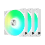 TRYX ROTA SL ARGB 120 Triple Pack White Fan - Regular Flow, 3x120mm PWM, Daisy Chain Magnetic Connection
