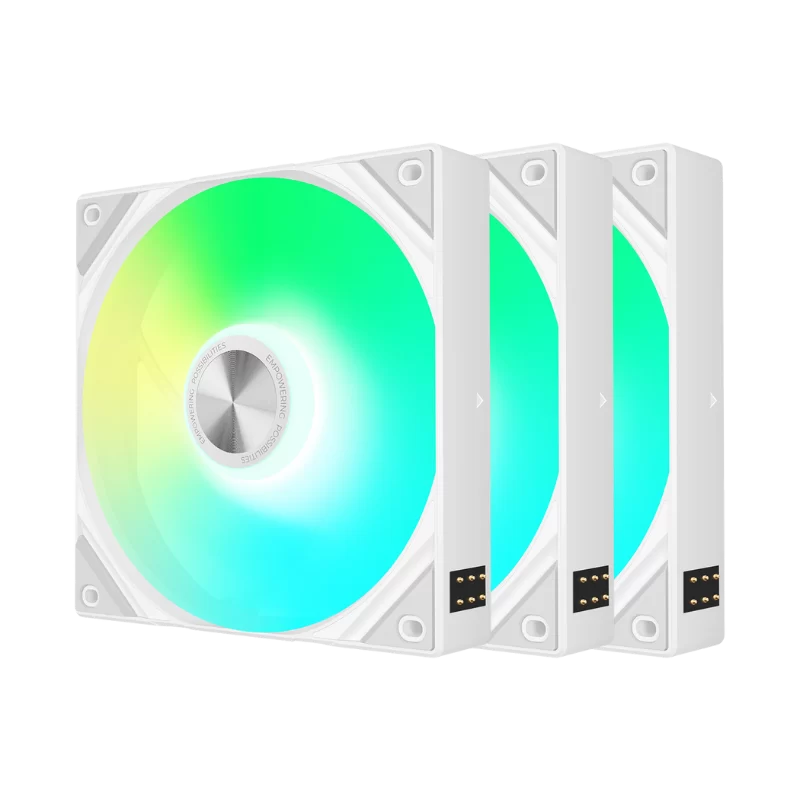TRYX ROTA SL ARGB 120 Triple Pack White Fan - Regular Flow, 3x120mm PWM, Daisy Chain Magnetic Connection 1 TRYX ROTA SL ARGB 120 Triple Pack White Fan - Regular Flow, 3x120mm PWM, Daisy Chain Magnetic Connection