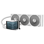 TRYX PANORAMA 360 WHITE AIO Liquid CPU Cooler - 6.5inch curved screen, 360mm radiator, Asetek Adela pump