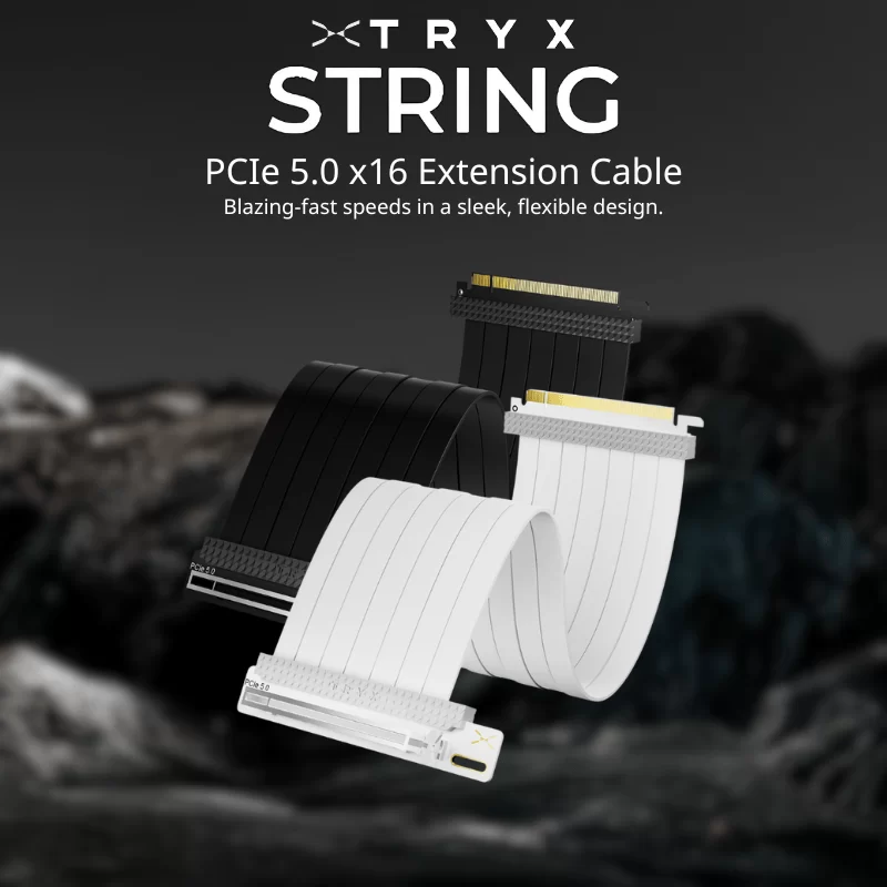 TRYX String PCIE 5.0 x 16 200mm Riser Cable 1 TRYX String PCIE 5.0 x 16 200mm Riser Cable