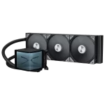 TRYX PANORAMA 360 BLACK AIO Liquid CPU Cooler - 6.5inch curved screen, 360mm radiator, Asetek Adela pump