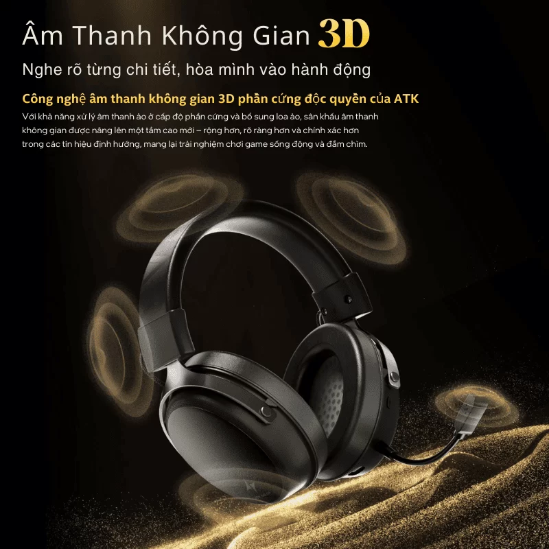 ATK Neptune N9 Ultra Esports Gaming Wireless Headset - Noise-canceling, 4 modes, 130h Battery 6 ATK Neptune N9 Ultra Esports Gaming Wireless Headset - Noise-canceling, 4 modes, 130h Battery - Ảnh 6