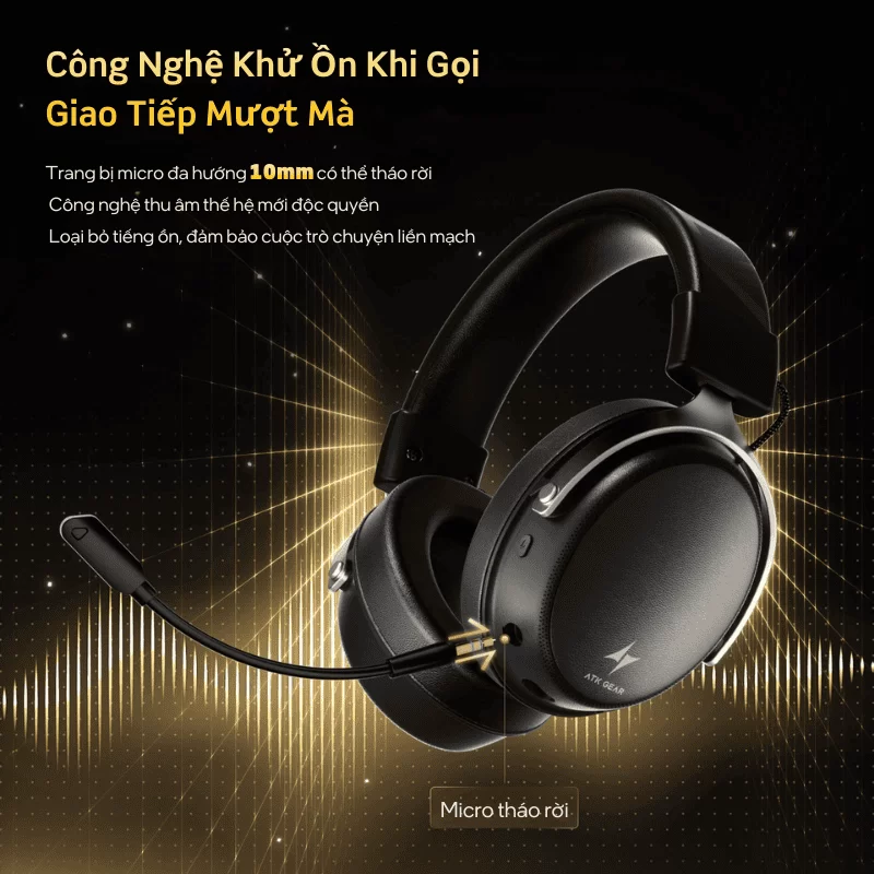ATK Neptune N9 Ultra Esports Gaming Wireless Headset - Noise-canceling, 4 modes, 130h Battery 7 ATK Neptune N9 Ultra Esports Gaming Wireless Headset - Noise-canceling, 4 modes, 130h Battery - Ảnh 7