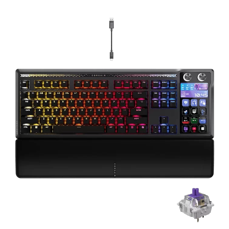 CORSAIR Galleon 100 SD (Tích Hợp Stream Deck) Gaming Keyboard - Full size RGB, Pre-lubed MLX Pulse Linear switches, USB 2.0 Type-A 1 CORSAIR Galleon 100 SD (Tích Hợp Stream Deck) Gaming Keyboard - Full size RGB, Pre-lubed MLX Pulse Linear switches, USB 2.0 Type-A