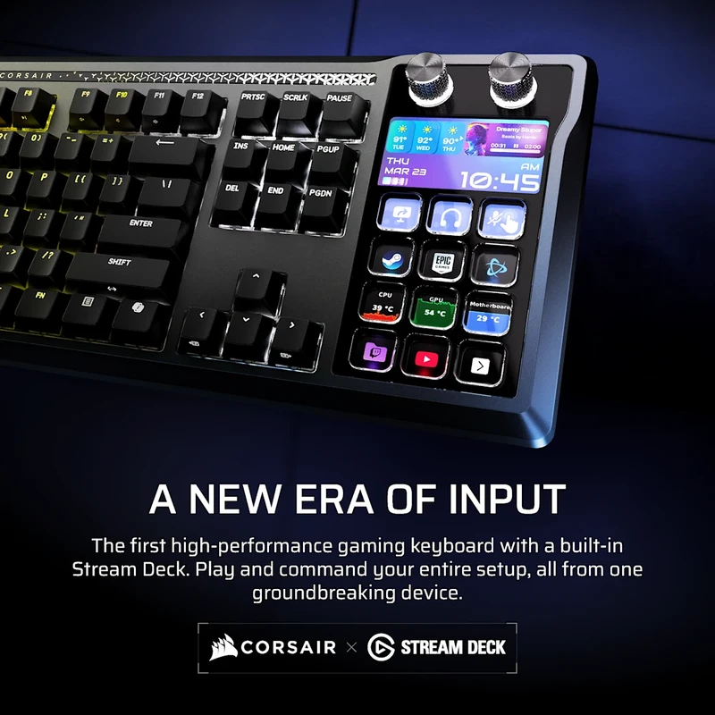 CORSAIR Galleon 100 SD (Tích Hợp Stream Deck) Gaming Keyboard - Full size RGB, Pre-lubed MLX Pulse Linear switches, USB 2.0 Type-A 11 CORSAIR Galleon 100 SD (Tích Hợp Stream Deck) Gaming Keyboard - Full size RGB, Pre-lubed MLX Pulse Linear switches, USB 2.0 Type-A - Ảnh 11