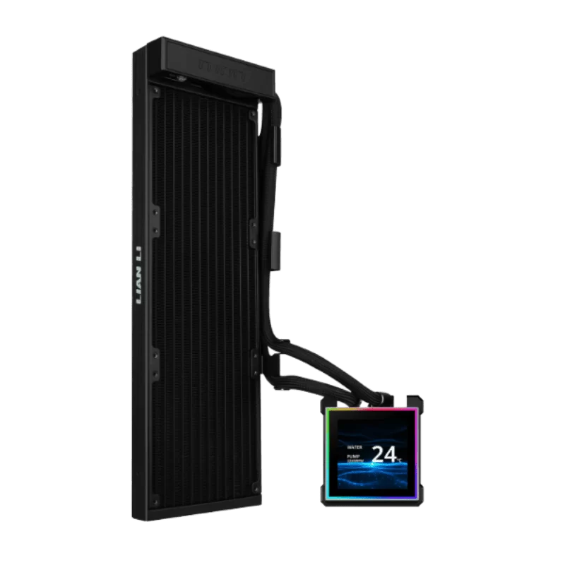 Lian Li HydroShift II LCD-S 360 Fanless Black AIO Liquid CPU Cooler - 3.4 inch IPS 480×480 LCD Screen