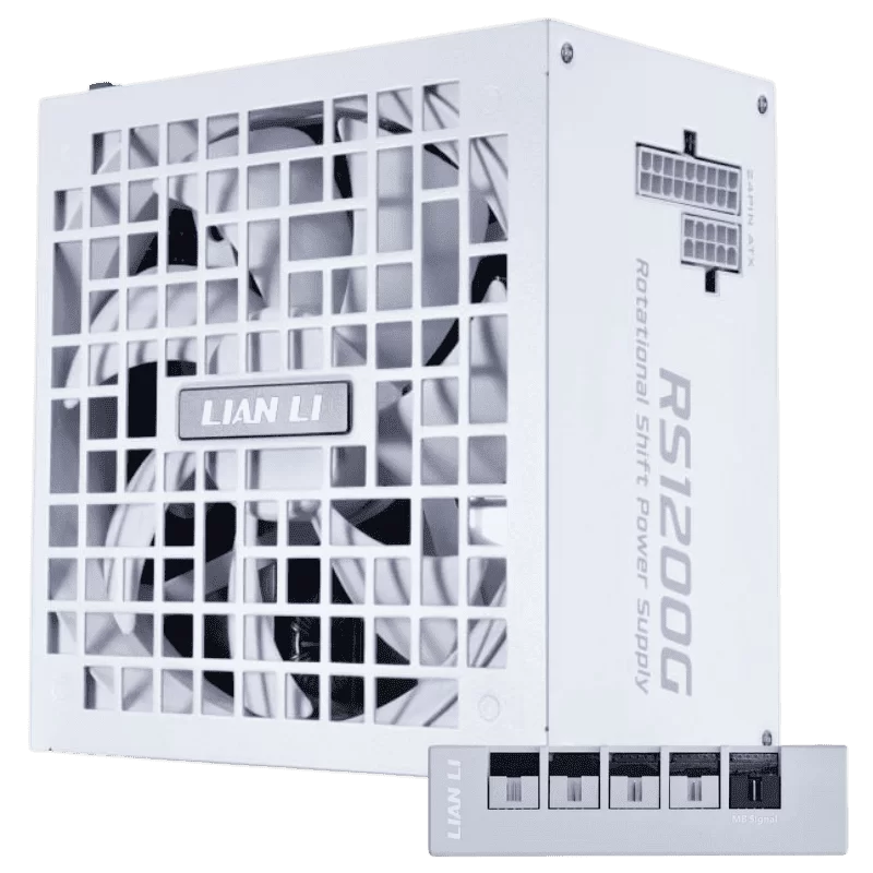 Lian Li RS RS1200G 1200W White Rotational Shift Fully Modular ATX PSU - 1200W ATX12V v3.1 PCIe 5.1, 80 Plus Gold, Full Modular 1 Lian Li RS RS1200G 1200W White Rotational Shift Fully Modular ATX PSU - 1200W ATX12V v3.1 PCIe 5.1, 80 Plus Gold, Full Modular