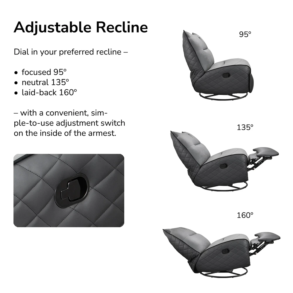 Cougar OVERLORD NEO Gaming Sofa Chair - Leather-like fabric + PVC leatherette, Grey Black, 150kg weight support 14 Cougar OVERLORD NEO Gaming Sofa Chair - Leather-like fabric + PVC leatherette, Grey Black, 150kg weight support - Ảnh 14