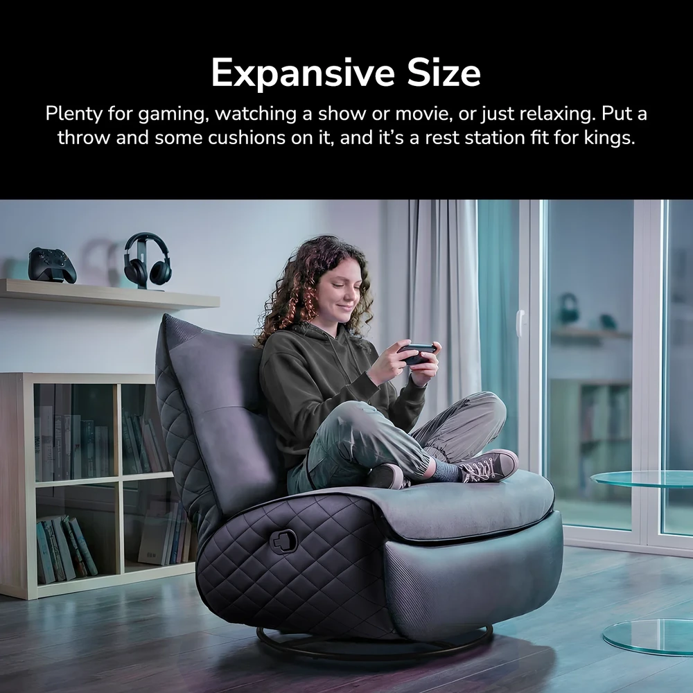 Cougar OVERLORD NEO Gaming Sofa Chair - Leather-like fabric + PVC leatherette, Grey Black, 150kg weight support 16 Cougar OVERLORD NEO Gaming Sofa Chair - Leather-like fabric + PVC leatherette, Grey Black, 150kg weight support - Ảnh 16