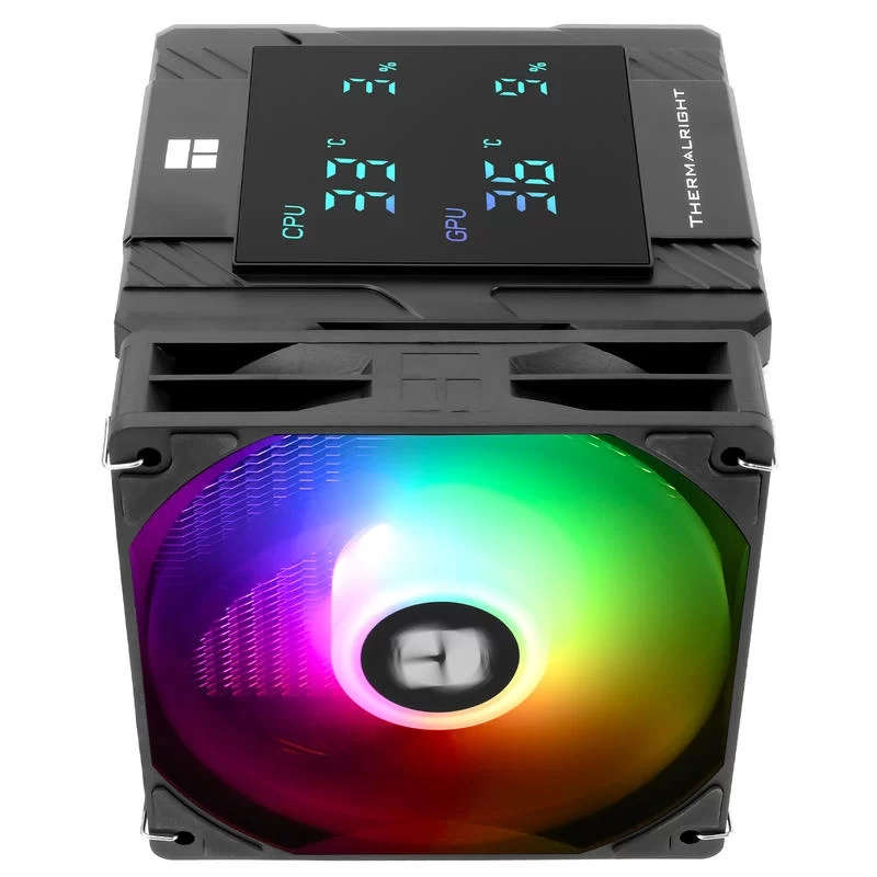 THERMALRIGHT Peerless Assassin 120 Digital ARGB BLACK Air Cooler - Dual Tower, Digital Screen Top Cover, 6x 6mm heatpipes 5 THERMALRIGHT Peerless Assassin 120 Digital ARGB BLACK Air Cooler - Dual Tower, Digital Screen Top Cover, 6x 6mm heatpipes - Ảnh 5