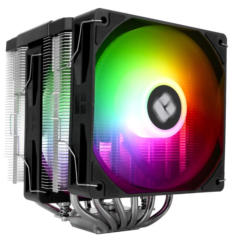 THERMALRIGHT Peerless Assassin 120 Digital ARGB BLACK Air Cooler - Dual Tower, Digital Screen Top Cover, 6x 6mm heatpipes 6 THERMALRIGHT Peerless Assassin 120 Digital ARGB BLACK Air Cooler - Dual Tower, Digital Screen Top Cover, 6x 6mm heatpipes - Ảnh 6
