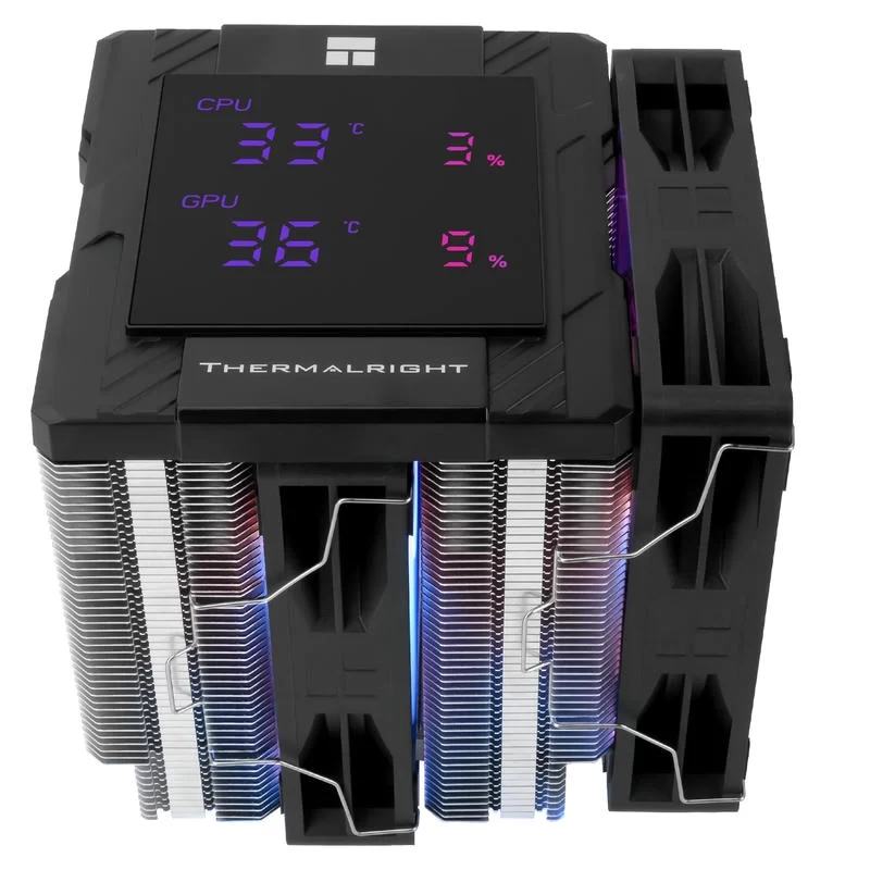 THERMALRIGHT Peerless Assassin 120 Digital ARGB BLACK Air Cooler - Dual Tower, Digital Screen Top Cover, 6x 6mm heatpipes 9 THERMALRIGHT Peerless Assassin 120 Digital ARGB BLACK Air Cooler - Dual Tower, Digital Screen Top Cover, 6x 6mm heatpipes - Ảnh 9
