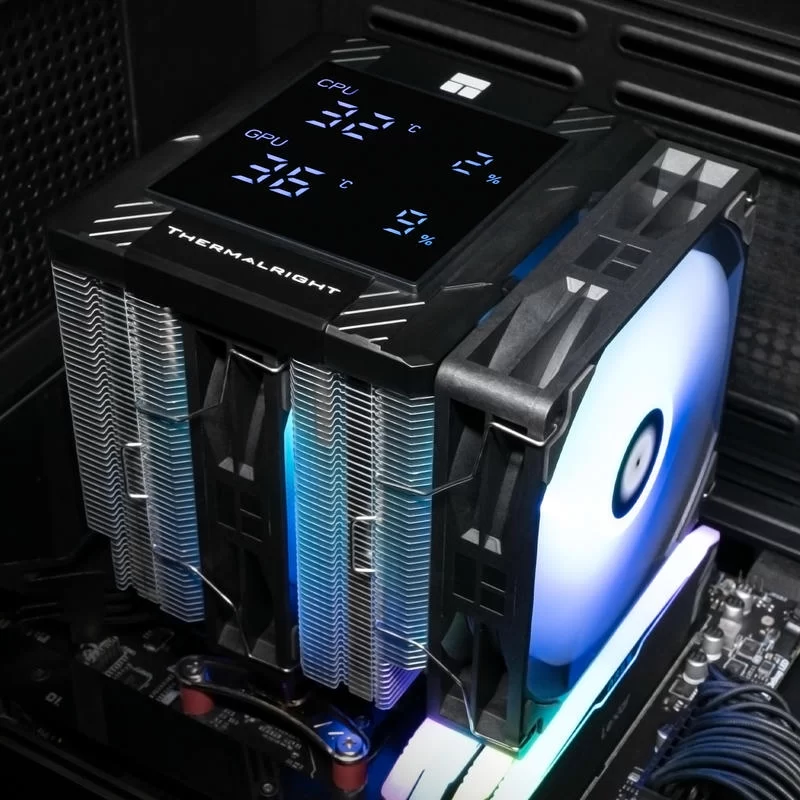 THERMALRIGHT Peerless Assassin 120 Digital ARGB BLACK Air Cooler - Dual Tower, Digital Screen Top Cover, 6x 6mm heatpipes 10 THERMALRIGHT Peerless Assassin 120 Digital ARGB BLACK Air Cooler - Dual Tower, Digital Screen Top Cover, 6x 6mm heatpipes - Ảnh 10