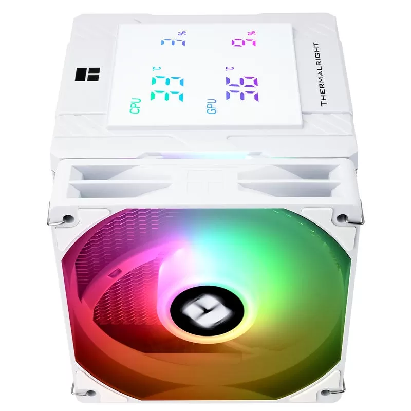 THERMALRIGHT Peerless Assassin 120 Digital ARGB WHITE Air Cooler - Dual Tower, Digital Screen Top Cover, 6x 6mm heatpipes 5 THERMALRIGHT Peerless Assassin 120 Digital ARGB WHITE Air Cooler - Dual Tower, Digital Screen Top Cover, 6x 6mm heatpipes - Ảnh 5