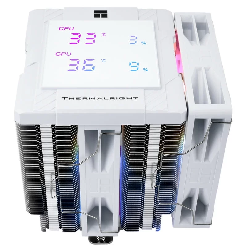 THERMALRIGHT Peerless Assassin 120 Digital ARGB WHITE Air Cooler - Dual Tower, Digital Screen Top Cover, 6x 6mm heatpipes 9 THERMALRIGHT Peerless Assassin 120 Digital ARGB WHITE Air Cooler - Dual Tower, Digital Screen Top Cover, 6x 6mm heatpipes - Ảnh 9