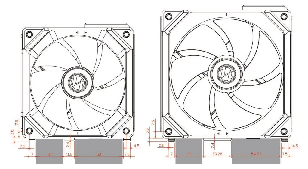 Lian Li UNI FAN AL AL120 Single White - 1x 120mm, no Controller included 40 UNIFAN hole 01 1024x564 1