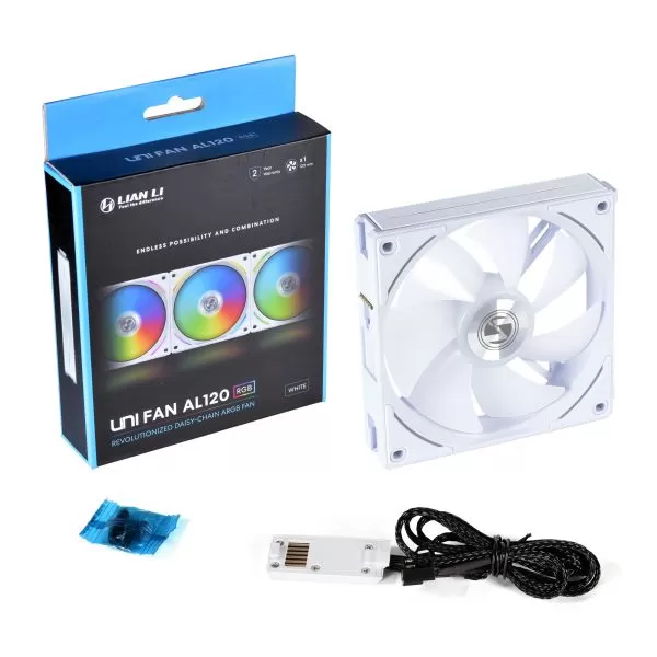 Lian Li UNI FAN AL AL120 Single White - 1x 120mm, no Controller included 5 Lian Li UNI FAN AL AL120 Single White - 1x 120mm, no Controller included - Ảnh 5
