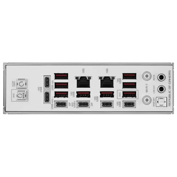 ASUS ROG CROSSHAIR X870E GLACIAL WHITE Mainboard 11 ASUS ROG CROSSHAIR X870E GLACIAL WHITE Mainboard - Ảnh 11