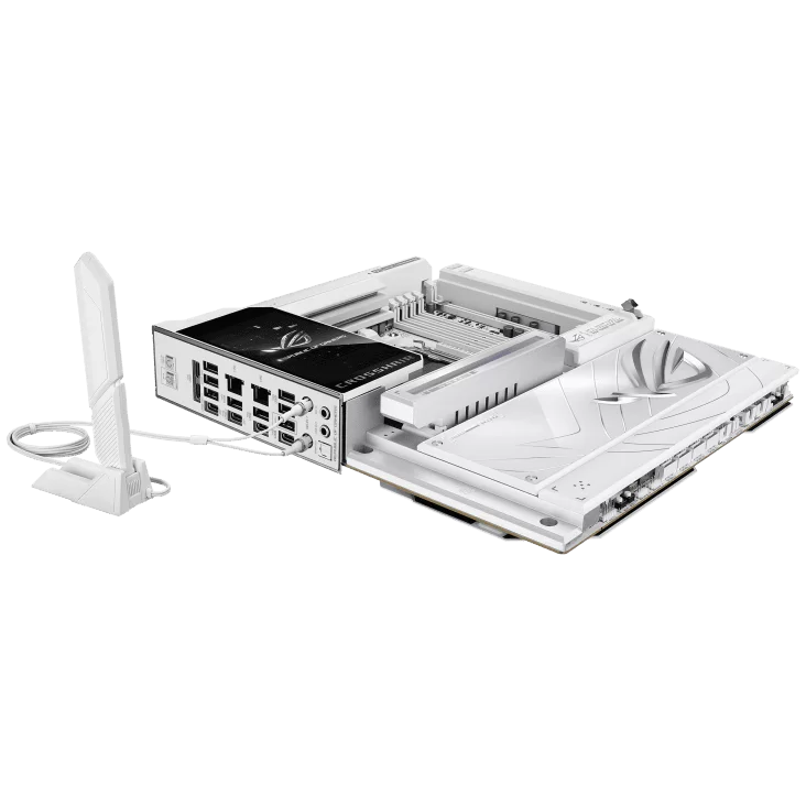 ASUS ROG CROSSHAIR X870E GLACIAL WHITE Mainboard 7 ASUS ROG CROSSHAIR X870E GLACIAL WHITE Mainboard - Ảnh 7