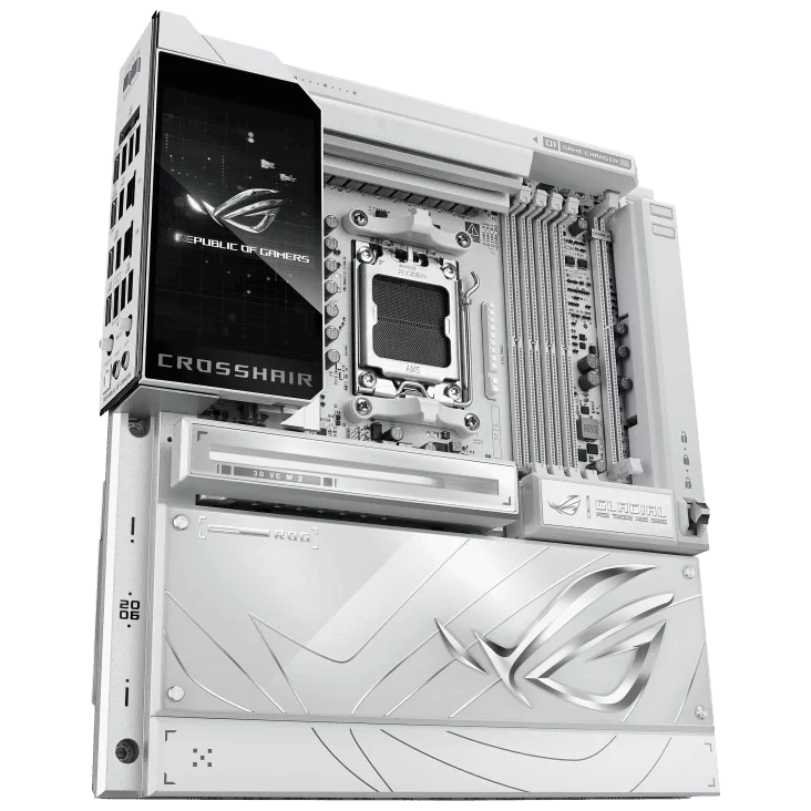 ASUS ROG CROSSHAIR X870E GLACIAL WHITE Mainboard 10 ASUS ROG CROSSHAIR X870E GLACIAL WHITE Mainboard - Ảnh 10