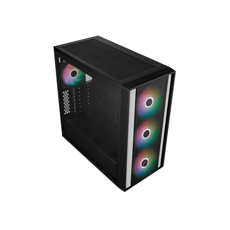 Cooler Master MasterBox 600 Lite Black Case - Tempered Glass, USB-Type C, Back Connector Support 3 Cooler Master MasterBox 600 Lite Black Case - Tempered Glass, USB-Type C, Back Connector Support - Ảnh 3