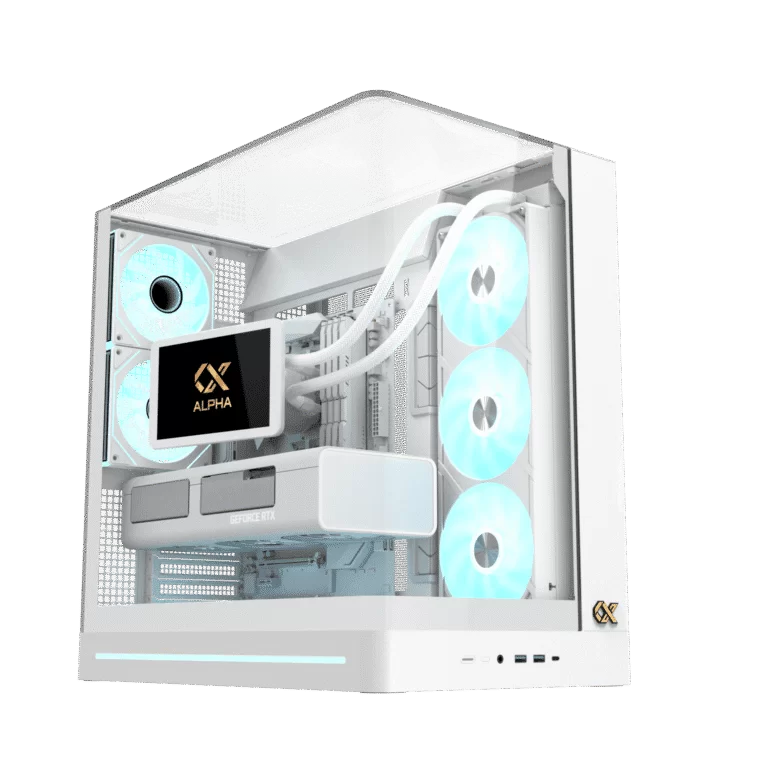 XIGMATEK PANO II ARTIC (EN48425) Mid Tower ATX Case - Full White, Curved Tempered Glass & Top Tempered Glass, No Fan 2 XIGMATEK PANO II ARTIC (EN48425) Mid Tower ATX Case - Full White, Curved Tempered Glass & Top Tempered Glass, No Fan - Ảnh 2