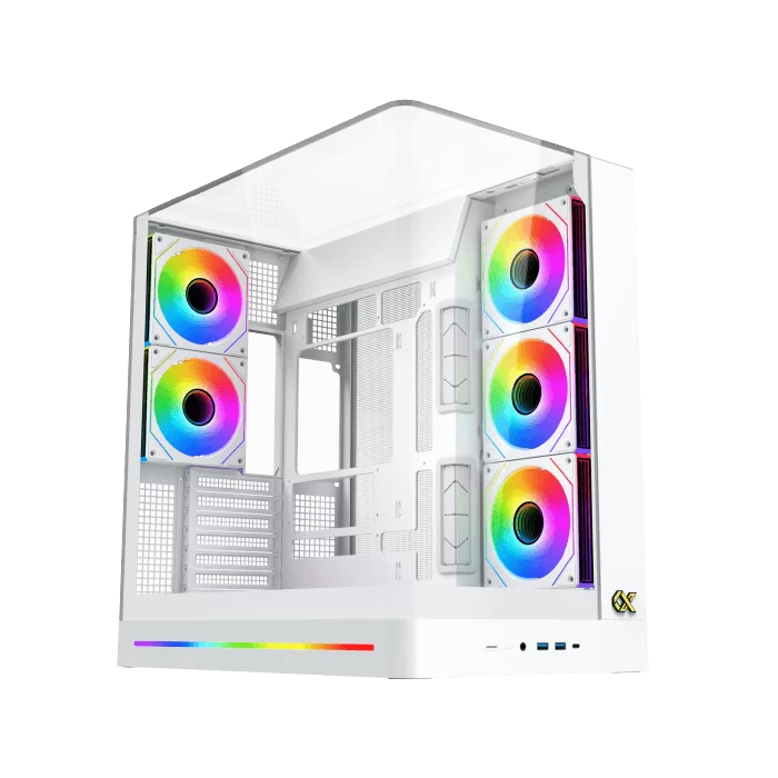 XIGMATEK PANO II ARTIC (EN48425) Mid Tower ATX Case - Full White, Curved Tempered Glass & Top Tempered Glass, No Fan 3 XIGMATEK PANO II ARTIC (EN48425) Mid Tower ATX Case - Full White, Curved Tempered Glass & Top Tempered Glass, No Fan - Ảnh 3