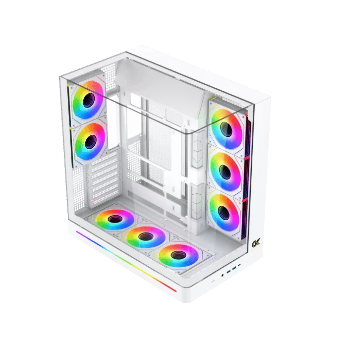 XIGMATEK PANO II ARTIC (EN48425) Mid Tower ATX Case - Full White, Curved Tempered Glass & Top Tempered Glass, No Fan 4 XIGMATEK PANO II ARTIC (EN48425) Mid Tower ATX Case - Full White, Curved Tempered Glass & Top Tempered Glass, No Fan - Ảnh 4