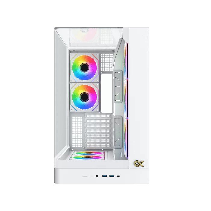 XIGMATEK PANO II ARTIC (EN48425) Mid Tower ATX Case - Full White, Curved Tempered Glass & Top Tempered Glass, No Fan 5 XIGMATEK PANO II ARTIC (EN48425) Mid Tower ATX Case - Full White, Curved Tempered Glass & Top Tempered Glass, No Fan - Ảnh 5