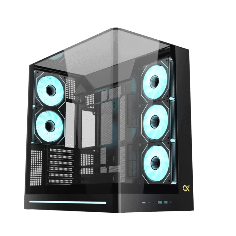 XIGMATEK PANO II BLACK (EN48418) Mid Tower ATX Case - Black, Curved Tempered Glass & Top Tempered Glass, No Fan 1 XIGMATEK PANO II BLACK (EN48418) Mid Tower ATX Case - Black, Curved Tempered Glass & Top Tempered Glass, No Fan