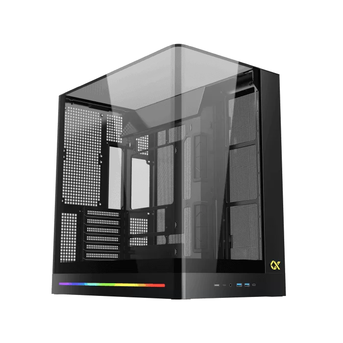 XIGMATEK PANO II BLACK (EN48418) Mid Tower ATX Case - Black, Curved Tempered Glass & Top Tempered Glass, No Fan 5 XIGMATEK PANO II BLACK (EN48418) Mid Tower ATX Case - Black, Curved Tempered Glass & Top Tempered Glass, No Fan - Ảnh 5