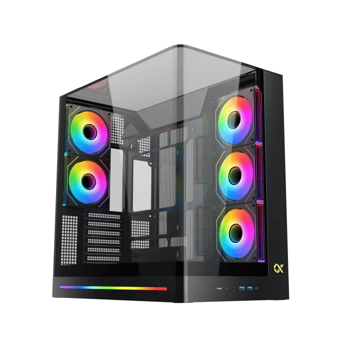XIGMATEK PANO II BLACK (EN48418) Mid Tower ATX Case - Black, Curved Tempered Glass & Top Tempered Glass, No Fan 12 XIGMATEK PANO II BLACK (EN48418) Mid Tower ATX Case - Black, Curved Tempered Glass & Top Tempered Glass, No Fan - Ảnh 12