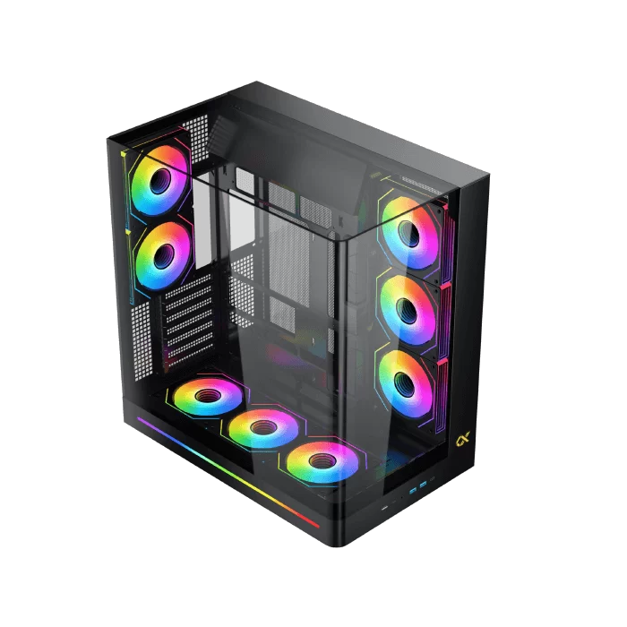 XIGMATEK PANO II BLACK (EN48418) Mid Tower ATX Case - Black, Curved Tempered Glass & Top Tempered Glass, No Fan 11 XIGMATEK PANO II BLACK (EN48418) Mid Tower ATX Case - Black, Curved Tempered Glass & Top Tempered Glass, No Fan - Ảnh 11