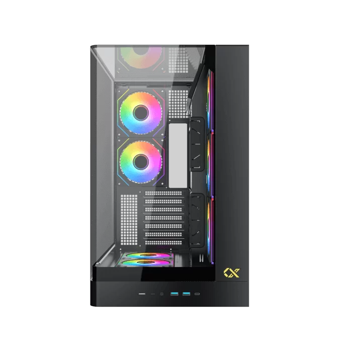 XIGMATEK PANO II BLACK (EN48418) Mid Tower ATX Case - Black, Curved Tempered Glass & Top Tempered Glass, No Fan 10 XIGMATEK PANO II BLACK (EN48418) Mid Tower ATX Case - Black, Curved Tempered Glass & Top Tempered Glass, No Fan - Ảnh 10