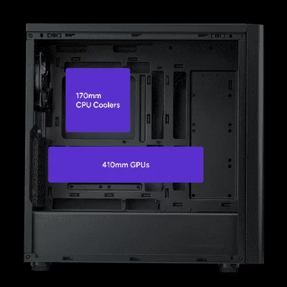 Cooler Master Elite 502 Lite Black Case - Tempered Glass, USB-Type C 15 Case hình ảnh