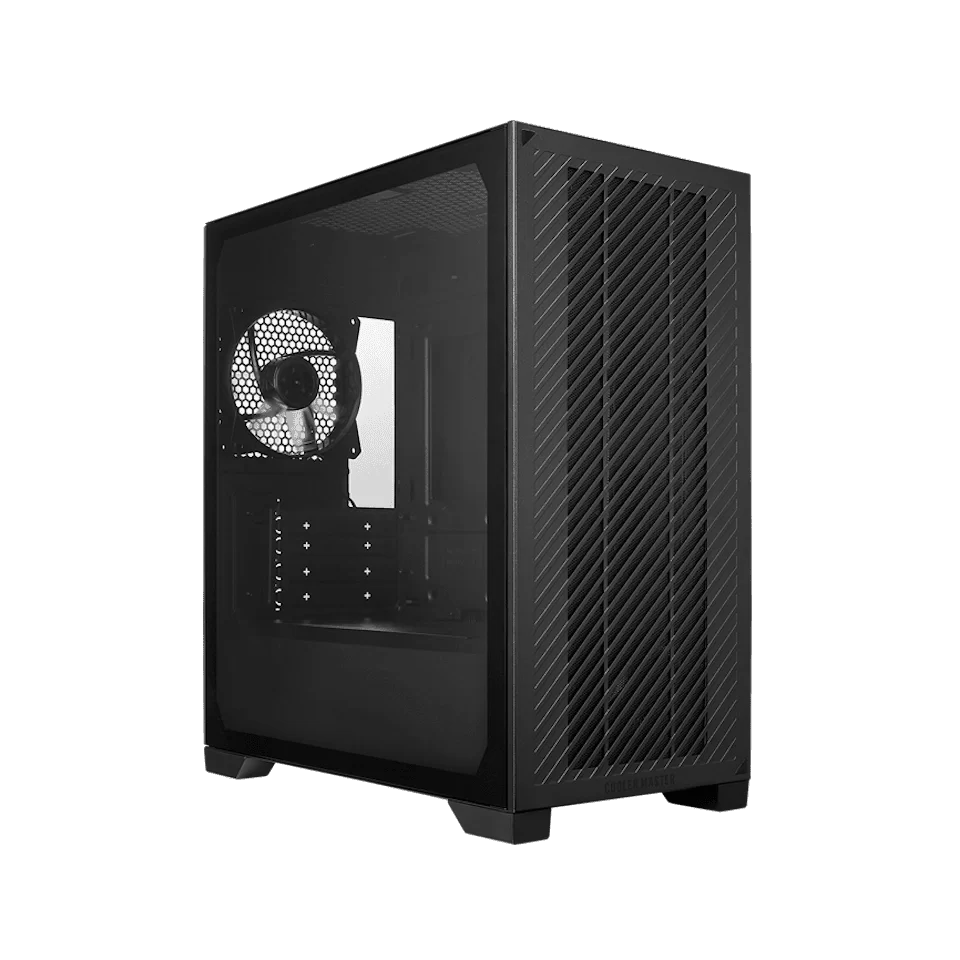 Cooler Master Elite 301 Lite Black Case - Tempered Glass, USB-Type C