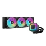 DeepCool LE360 V2 ARGB Black AIO Liquid CPU Cooler - 360mm Radiator, 3x FD12 ARGB Fans, 5th Gen Pump, AMD AM5 / Intel LGA1700 Compatible