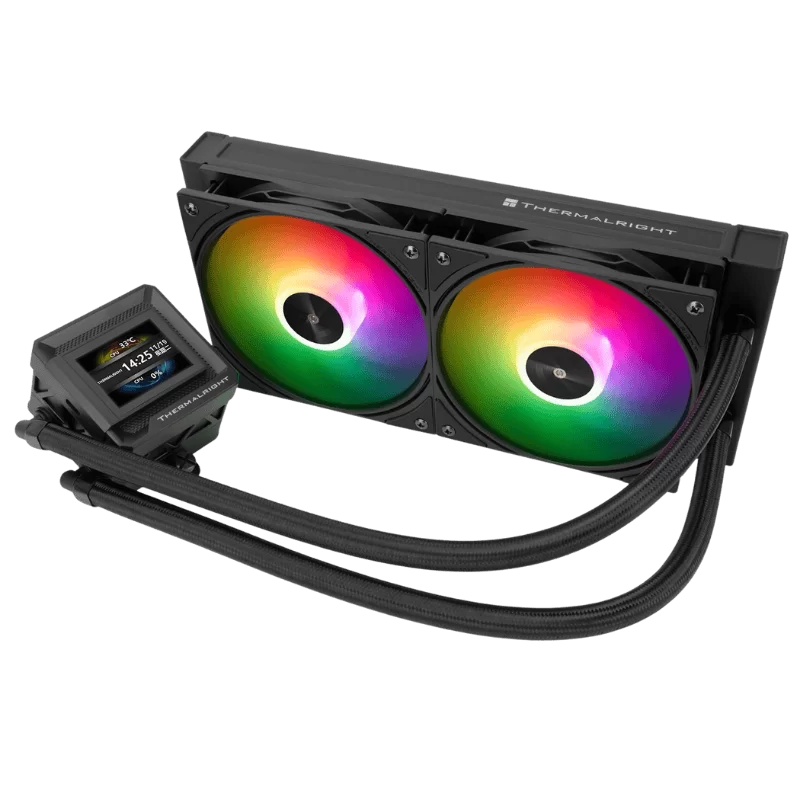 Thermalright Frozen Warframe 240 SE ARGB Black AIO Liquid CPU Cooler - 2" Magnet-Absorbent IPS LCD Screen