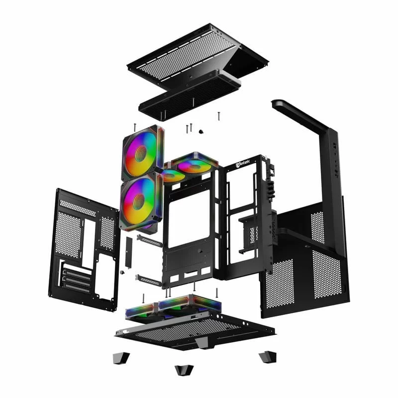 JETEK CSGO2 WUKONG Black Aquarium Case - mATX, Pillarless View 8 JETEK CSGO2 WUKONG Black Aquarium Case - mATX, Pillarless View - Ảnh 8